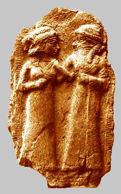 Wedding of Inanna and Dumuzi self officiating their sacred marriage